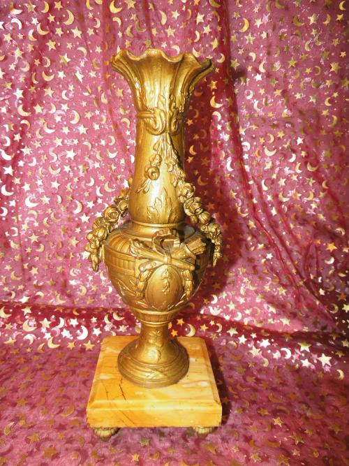 Antike Messingvase auf Marmorsockel / Belgien / Frankreich um 1900 / bronziert im Ebay-Shop gebrauchtwaren-kw2011 aufrufen