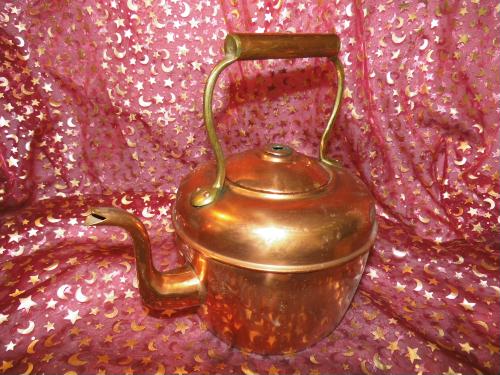 Antiker, großer Wasserkessel aus Kupfer um 1850- 1870 / Teekessel, ca. 2,5 Liter im Ebay-Shop gebrauchtwaren-kw2011 aufrufen